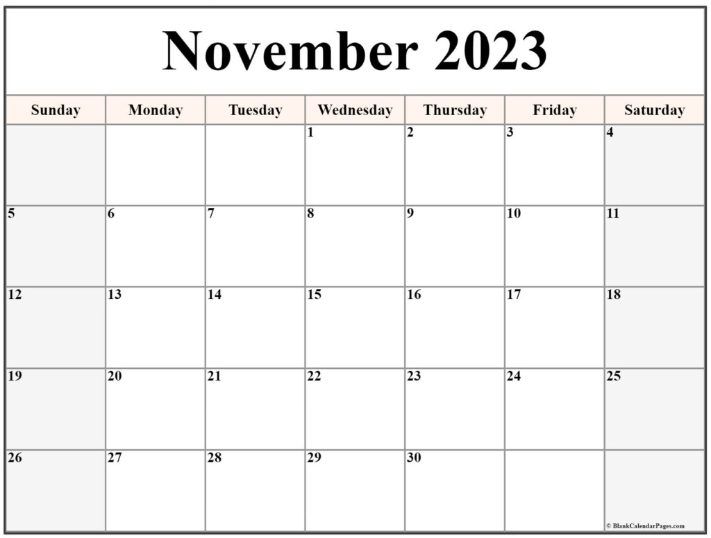 Blank Calendar Template November 2024 Blank Calendar Printable 2024