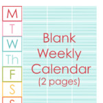 Blank Weekly Calendar