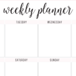 BLUSH WEEKLY PLANNER LANDSCAPE A4 pdf Weekly Planner Template