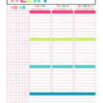 Bright Weekly Dated Planner Printable Week On 2 Pages Lined