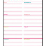 Bright Weekly Planner Printable Week On 1 Page Etsy