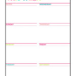 Bright Weekly Planner Printable Week On 1 Page Etsy Australia