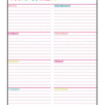 Bright Weekly Planner Printable Week On 1 Page Etsy Weekly Planner