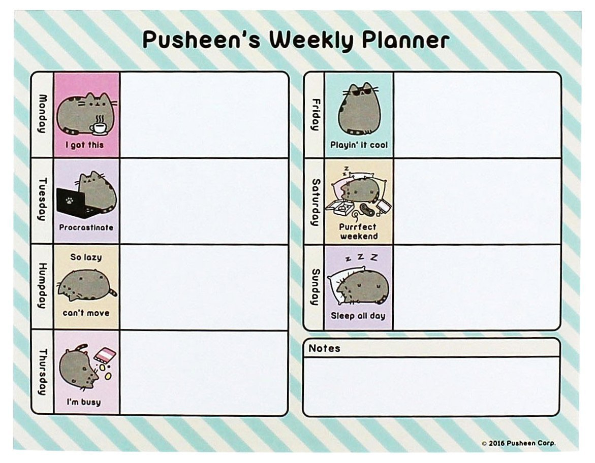 Buy Pusheen Weekly Planner At Mighty Ape Australia