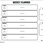 BW Weekly Planner 2 Storyboard By Worksheet templates