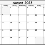 Calendar 2023 August Printable Free Get Calendar 2023 Update