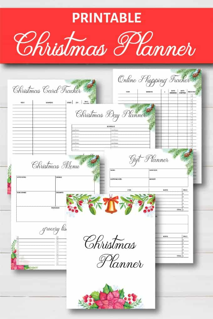 Calendars Planners Paper Party Supplies Christmas Planner Printable 