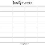 Calendars Planners Paper Party Supplies Printable Weekly Family