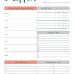 Calendars Planners Paper Party Supplies Weekly Planner Printable