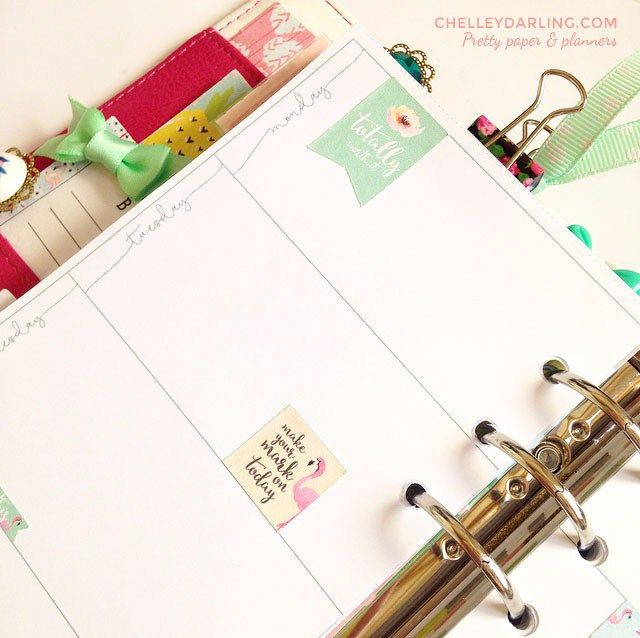 Chelley Darling Free Planner Printable Whimsical Week On Two Pages