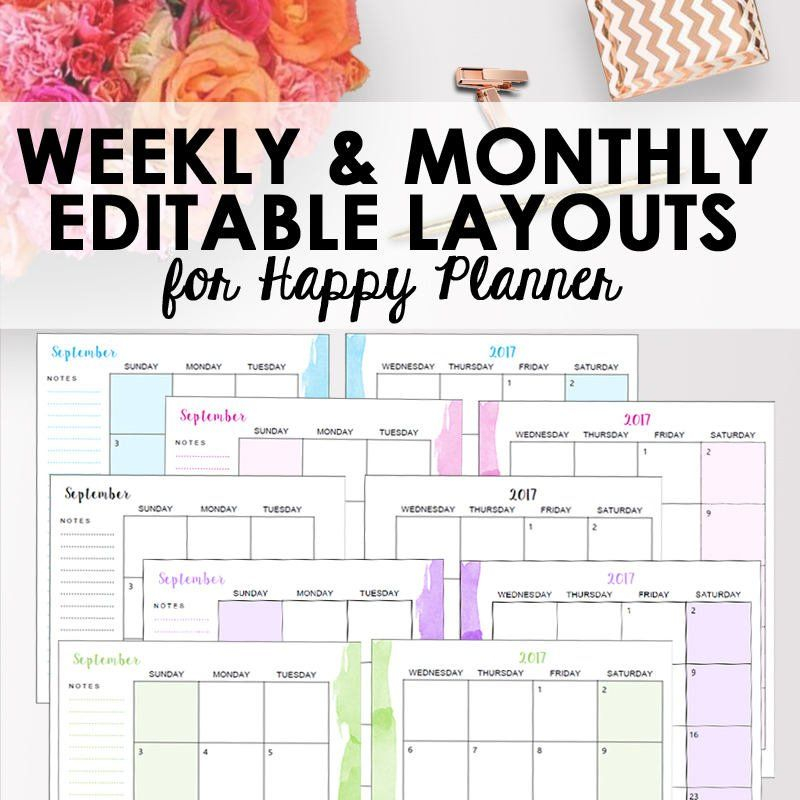 Classic Happy Planner Weekly Template And Monthly Planner Inserts The 