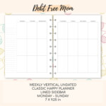 Classic Happy Planner Weekly Vertical Undated Printable Etsy