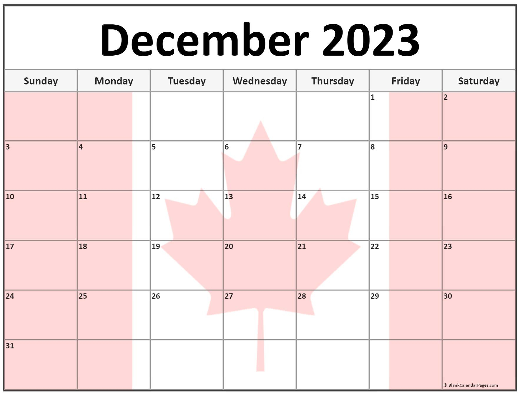 Collection Of December 2023 Photo Calendars With Image Filters 