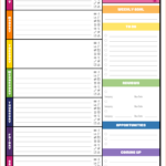 Colorful Weekly Blogging Planner Blogger Calendar Download Black