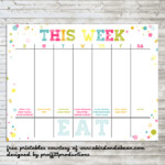 Colorful Weekly Calendar Free Printable