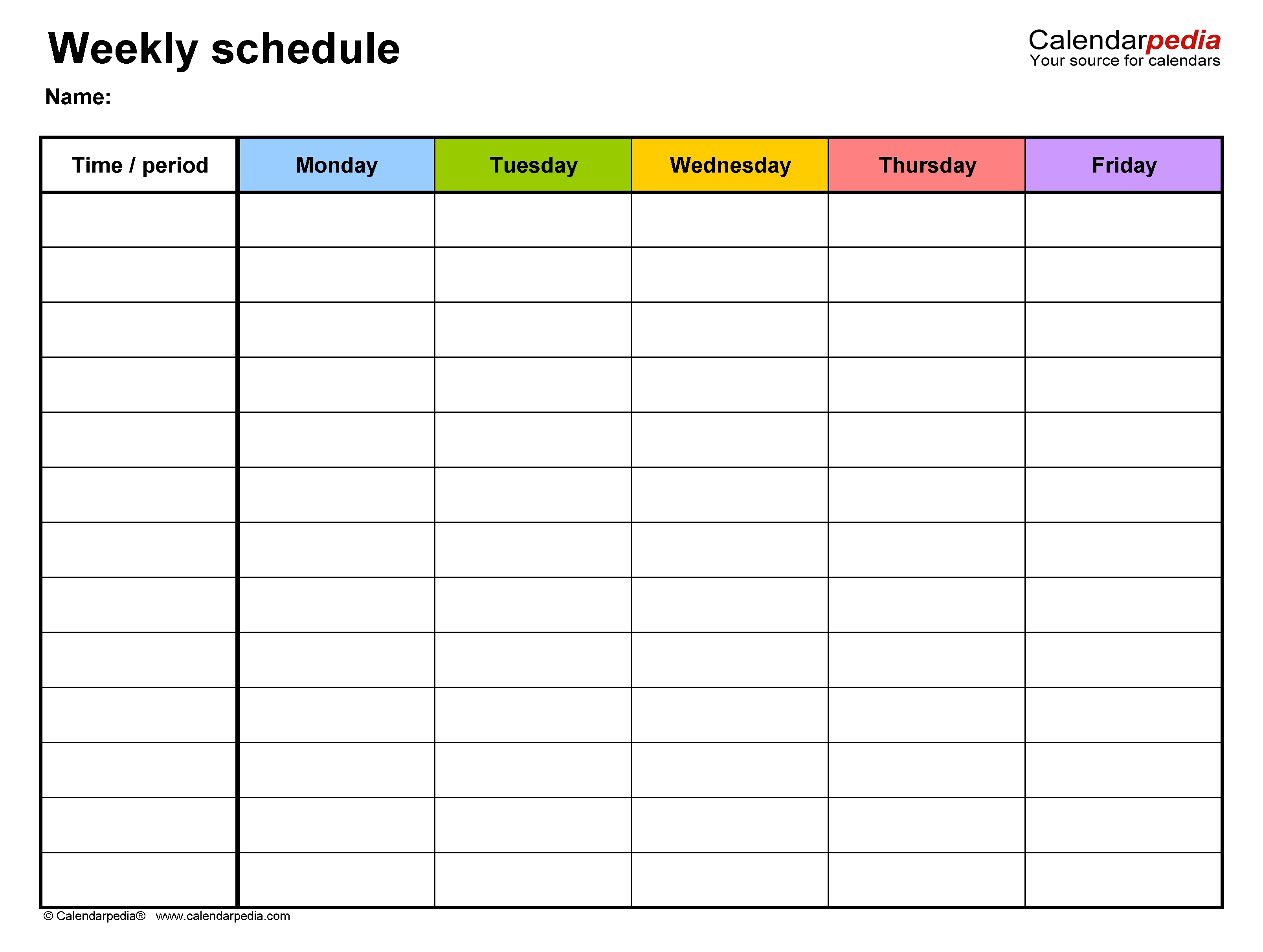 Create Your Monday To Friday Kids Schedule Template Get Your Calendar 