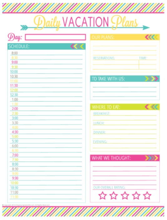 Cute Planner Pages Google Search Itinerary Template Travel 