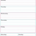 Cute Printable Blank Calendar Weekly Schedule