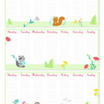 Cute Printable Weekly Planner Template Printable Templates