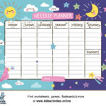 Cute Weekly Schedule Template Printable Kids Activities Templates