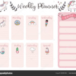 Daily Planner Pink Girly Cute Weekly Planner Printable Garoto Reclamao