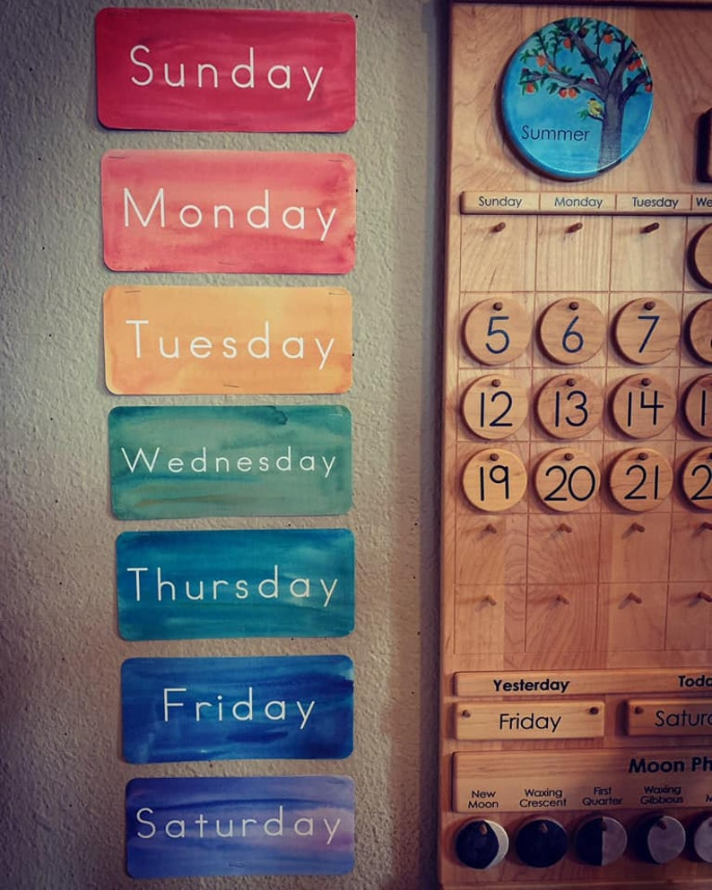 Days Of The Week Printables Etsy