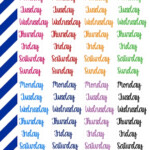 Days Of Week Planner Stickers Days Of Week Planning Stickers