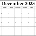 December 2023 Calendar Free Printable Calendar