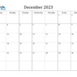 December 2023 Calendar PDF Word Excel