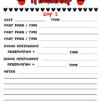 Disney Agenda Itinerary Free Printable Disney Vacation Planner