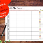 Disney Weekly Meal Planner Printable Grocery A5 A4 And Etsy