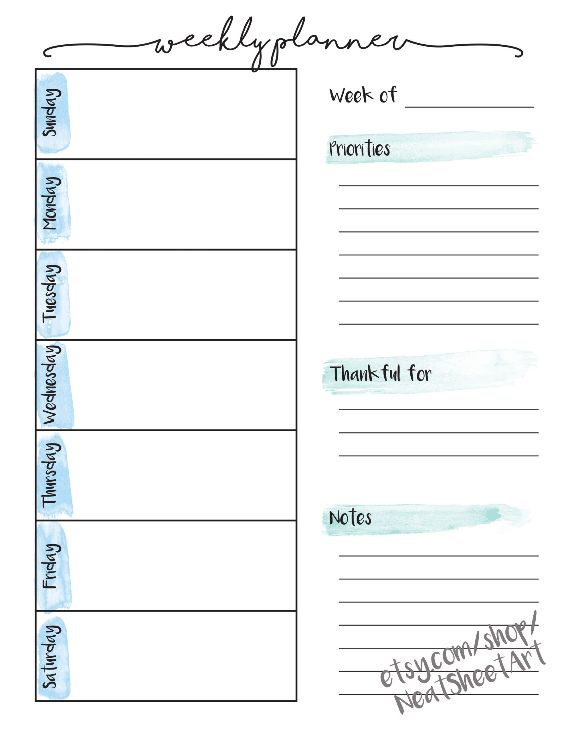 DIY Printable Weekly And Monthly Planner Planejador Imprim vel 