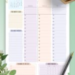 Download Printable Dated Weekly Planner Floral Style PDF