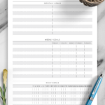 Download Printable Goal Tracker Original Style PDF Goal Tracker