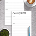 Download Printable Horizontal Weekly Planner PDF