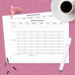 Download Printable Horizontal Weekly Planner Pdf Free Printable