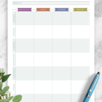 Download Printable Weekly Meal Plan Casual Style PDF