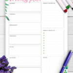 Download Printable Weekly Plan Checklist PDF