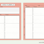 Download Printable Weekly Planner Undated Floral Style Pdf Weekly