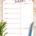 Download Printable Weekly Planner With Priorities PDF