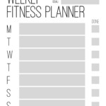 Drawing Illustration Printable Planner Template Weekly Fitness