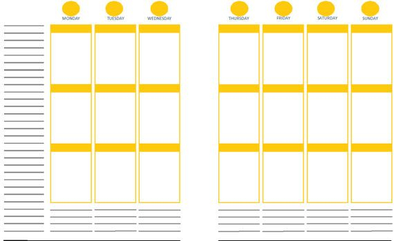 Erin Condren Style Printable Weekly Planner Template Weekly Planner