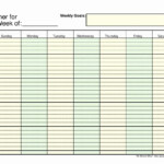 Excel Weekly Calendar Template