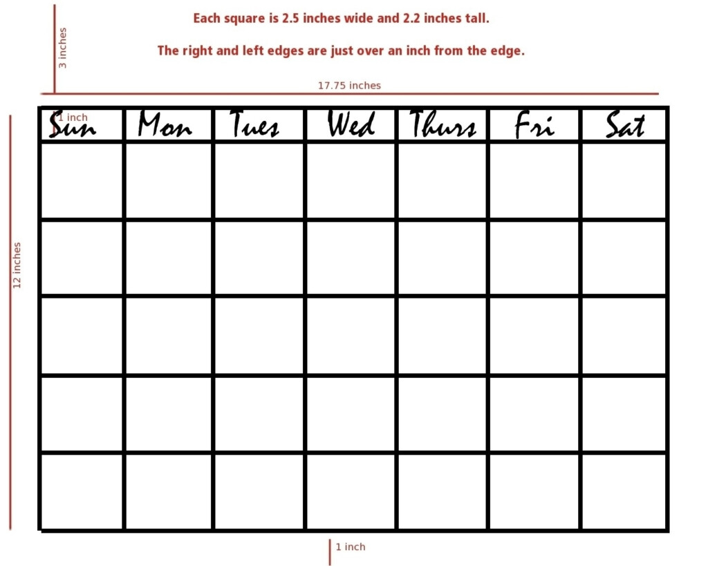 Extraordinary 4 Week Blank Calendar Printable Printable Blank 4 Week 