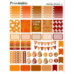 Fall Weekly Kit Of Printable Planner Stickers Perfect For The Erin