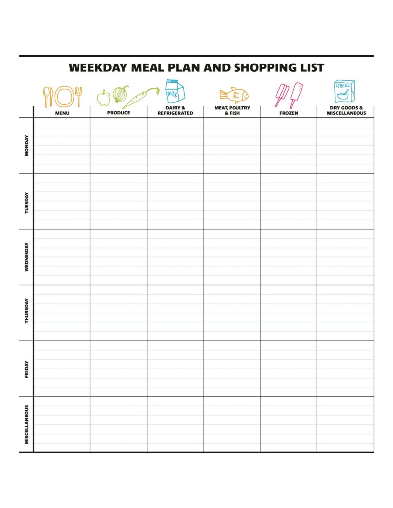 Family Meal Planner Template Fresh 40 Weekly Meal Planning Templates 