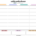 Family Planner World Of Printables