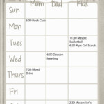 Family Weekly Calendar Free Printable Kids Family Calendar