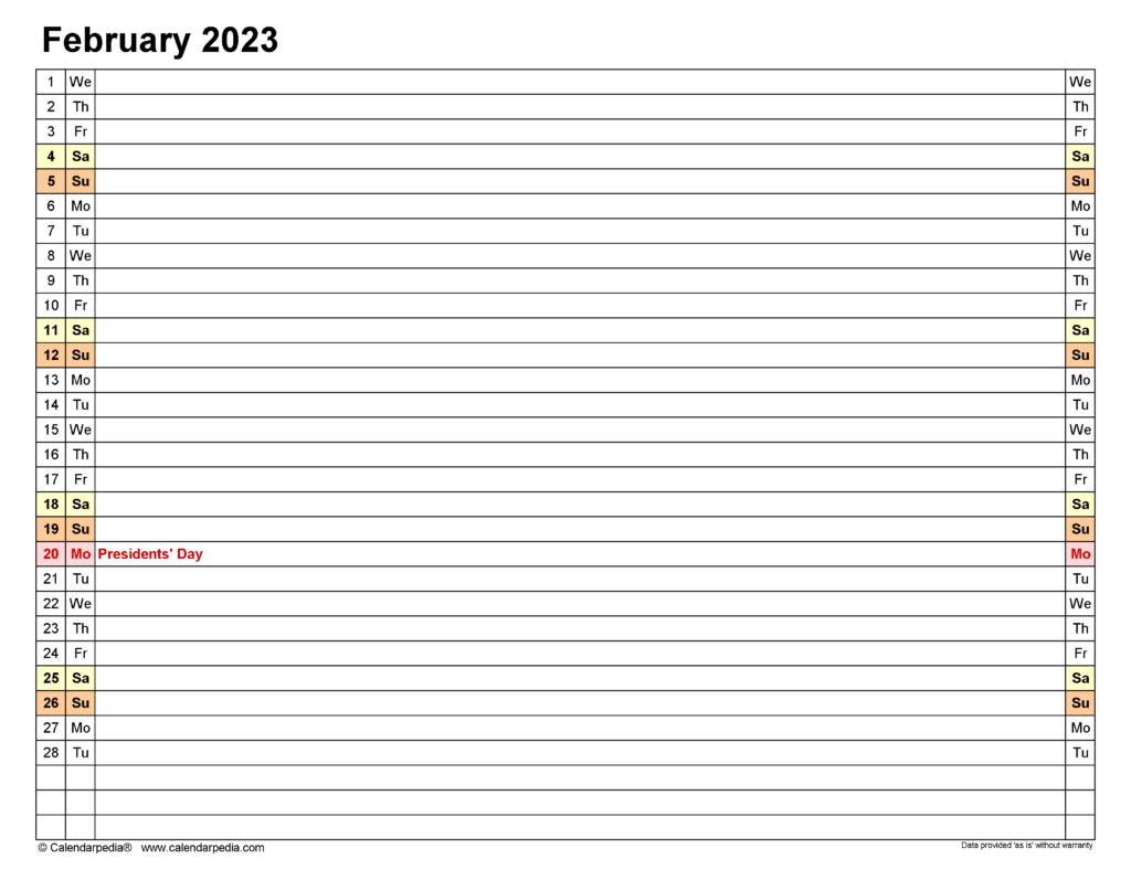 February 2024 Calendar Templates For Word Excel And PDF