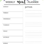 Floral Free Printable Meal Planner Template Paper Trail Design